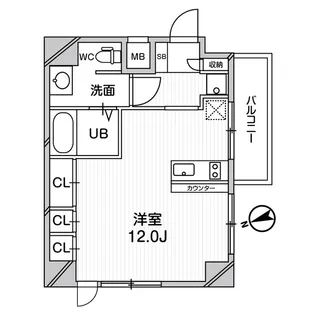 メゾン夕陽ヶ丘【6階】の間取り
