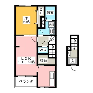 オリーブNJ【2階】の間取り