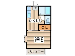 パルハイム二俣川A【2階】の間取り