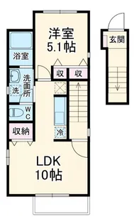 フィカーサS I棟【2階】の間取り