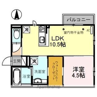 スクエアサイド【2階】の間取り