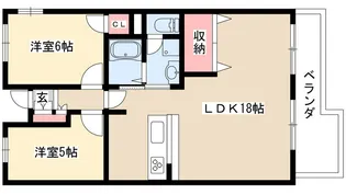パピヨンヤシロ【3階】の間取り