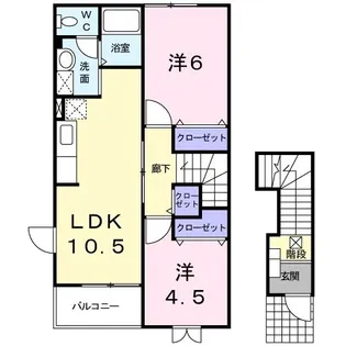 サンフェニックスB【2階】の間取り