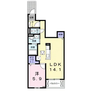 ヴィラ ポエム【1階】の間取り