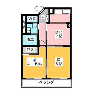 長谷川B・L・D【4階】の間取り