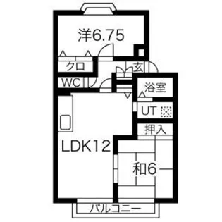 サニーヒルうね野【1階】の間取り