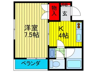 ヤシマハイツ【1階】の間取り