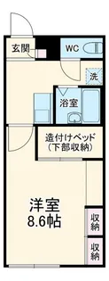 レオパレスブラン【1階】の間取り
