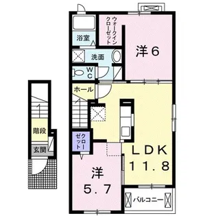 エトワール【2階】の間取り