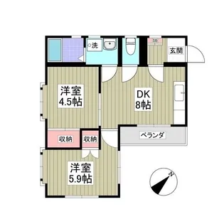 メゾンド・ロワール花垣【2階】の間取り