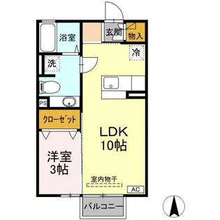 プレーヌハイム【2階】の間取り