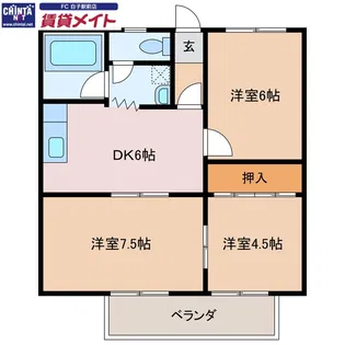 シーサイドコーポ【1階】の間取り