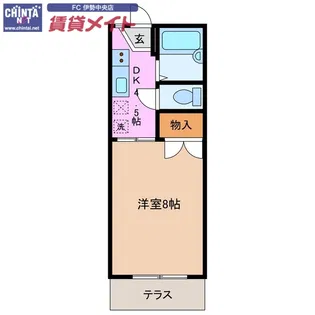 スリーベル【1階】の間取り