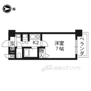 プレサンス京大南208【2階】の間取り