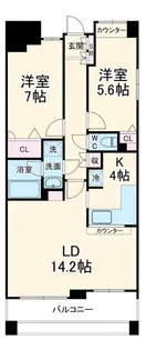 ガーデンアヴェニュー妙典【4階】の間取り