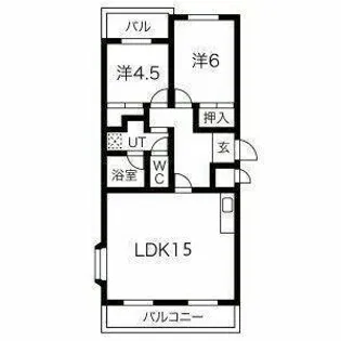 デュオキシモト【1階】の間取り