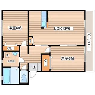 メゾンソレイユ【2階】の間取り