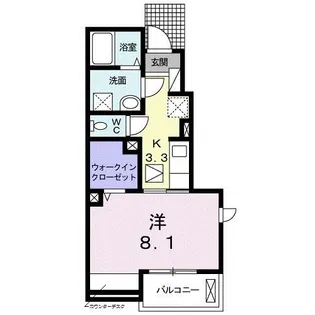 ラ プロスペリテ B【1階】の間取り