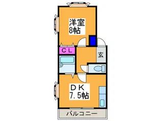 ディアコートケイ【3階】の間取り