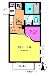 パティオ青葉台C【2階】の間取り