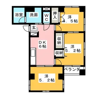 ロイヤルハイツII【3階】の間取り