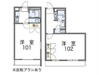 レオパレスタカダ【3階】の間取り