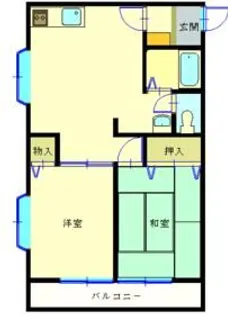 タートル万年寺【2階】の間取り