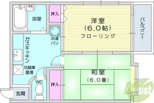 ツインファミールB【2階】の間取り