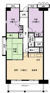 愛知県名古屋市千種区星ケ丘1【マンション】の間取り