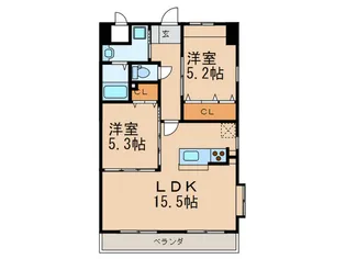 戸畑駅前銀座ビル【10階】の間取り