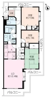 チュリスガーデン湘南野比ウエスト1番館1【1階】の間取り
