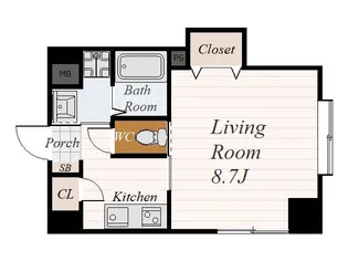 エクシード城南【4階】の間取り