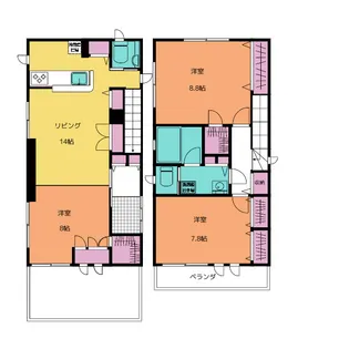 愛知県名古屋市千種区鹿子町6【一戸建】の間取り