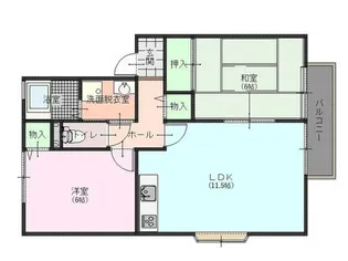 ヴェルヴェット21【2階】の間取り