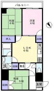 ビユーパレス美野里【2階】の間取り