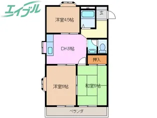 ロイヤルハイツ舞【2階】の間取り