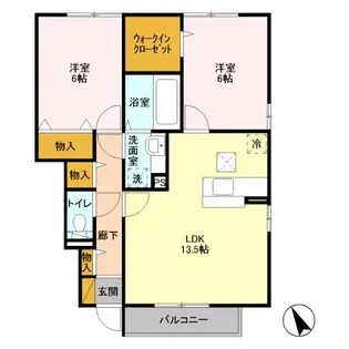 ボヌール シャトー B【1階】の間取り