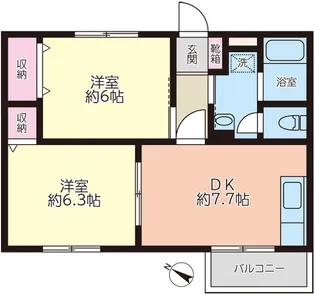 ブーゲンビリア【2階】の間取り