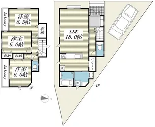 埼玉県さいたま市中央区八王子4【一戸建】の間取り
