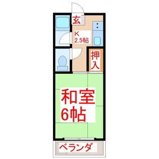 プリンスマンション【4階】の間取り