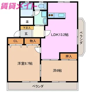 ロジュマンプレジール【1階】の間取り