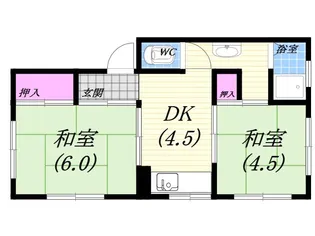 マンション芦屋の里【1階】の間取り