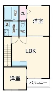 2LDKの間取り画像