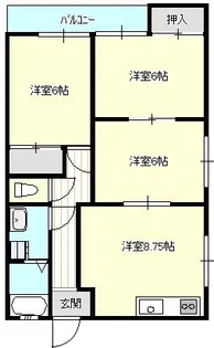 ホワイトコーポII【2階】の間取り