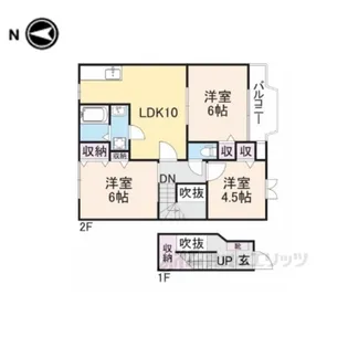 ボンヌシャンスハイム【2階】の間取り