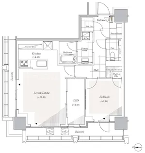 リビオレジデンス西麻布【17階】の間取り