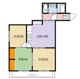 ハイツ長坂【5階】の間取り