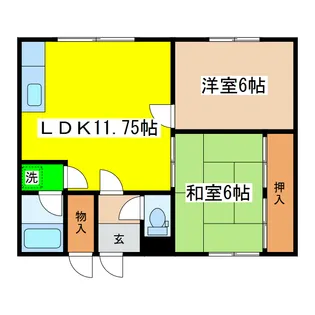 プレイス・ピア鶴野【2階】の間取り