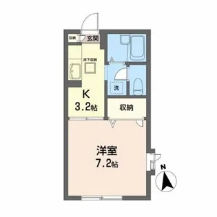 ファミーユサシン【1階】の間取り