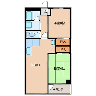 マンションエクセル【2階】の間取り